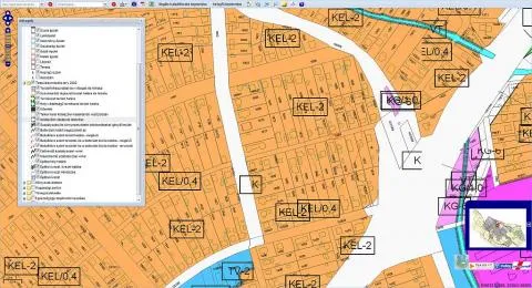 The Városgazda zoning plan with orange building zones and labels